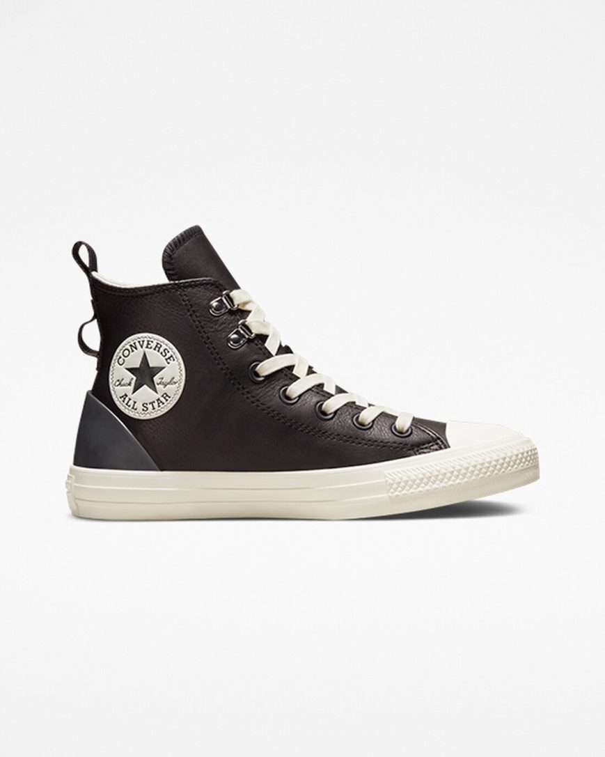 Tenisky Vysoke Converse Chuck Taylor All Star Kozene Hike Damske Čierne | SK 11XODG1